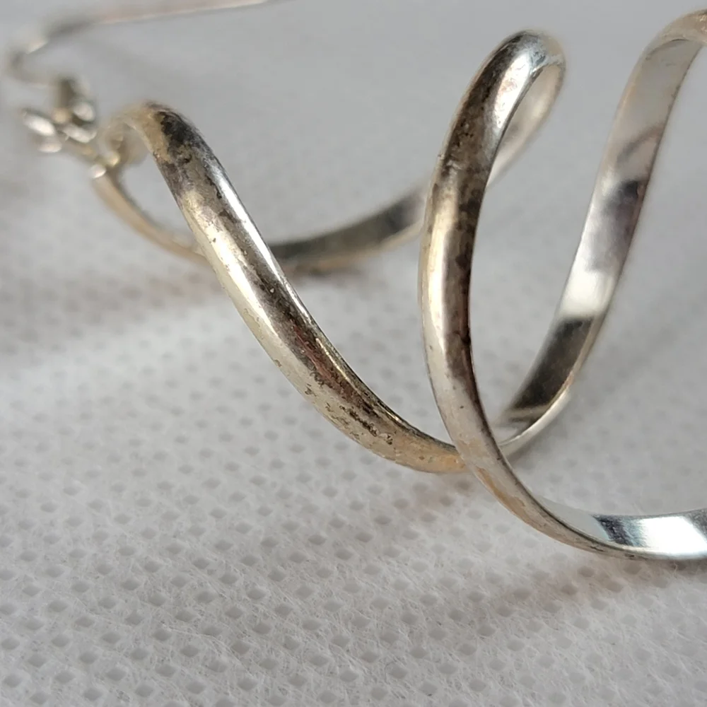 Large Swirly Modernist Drop Earrings